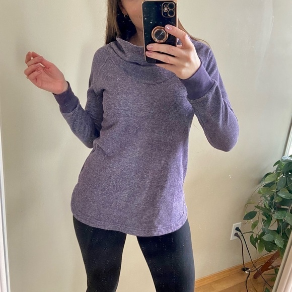Columbia Cowl Neck Pullover Size Medium Purple Heather - Picture 4 of 15